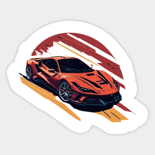 Ferrari F8 Tributo Vintage Car Sticker